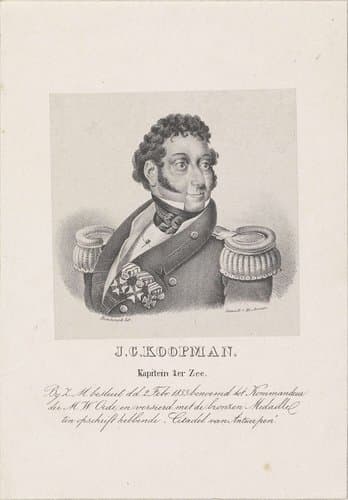 Portret van Jan Coenraad Koopman by Carel Frederik Curtenius Bentinck