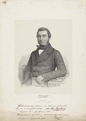 Portret van J.H. Scholten by Johann Peter Berghaus