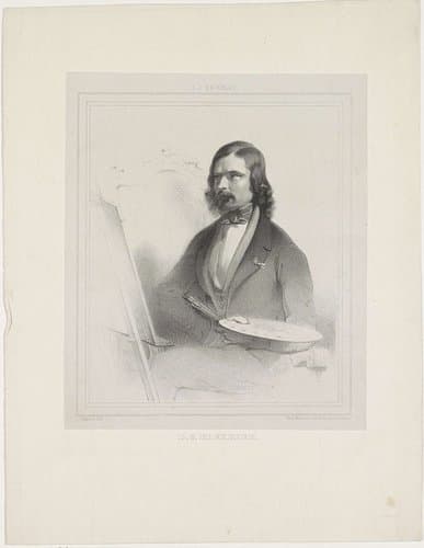 Portret van Barend Cornelis Koekkoek by Wilhelmus Cornelis Chimaer van Oudendorp