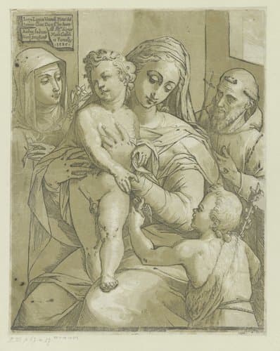 Maria met het Christuskind by Andrea Andreani