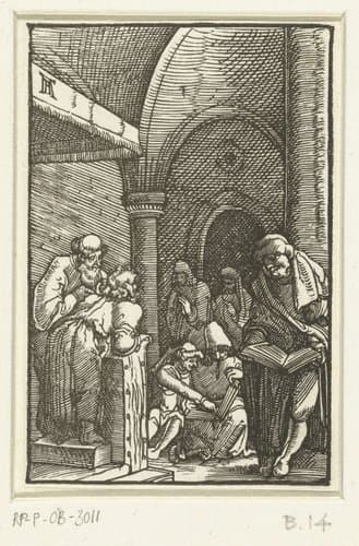 De val en verlossing van de mensheid by Albrecht Altdorfer