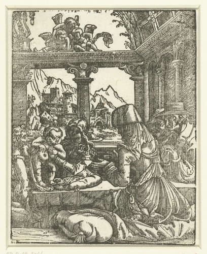 De Heilige Familie met Anna by Albrecht Altdorfer