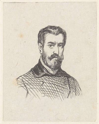 Zelfportret van Henri Dillens by Henri Dillens