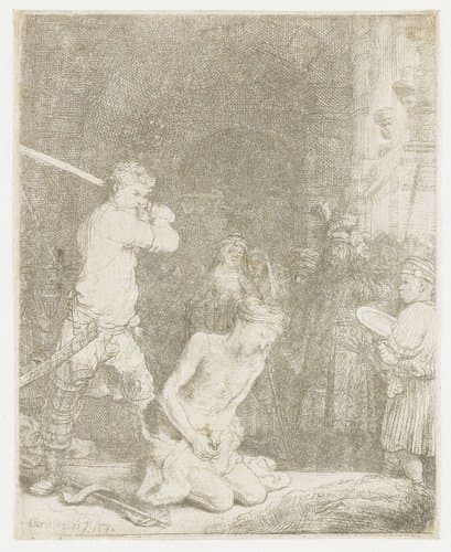 The beheading of St John the Baptist by Rembrandt van Rijn