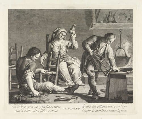 Poche legna, una sega, e paglia e strame / Senza molto sudor fatica e stento (...) by Francesco Baretta