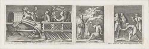 Constantinus Lebra mundatus p un dies latuit cum B. Silvestro a quo baptiz (...) by Pietro Sante Bartoli