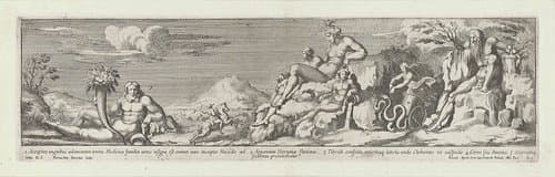 Allegorie op de route tussen Rome en Florence by Pietro Sante Bartoli