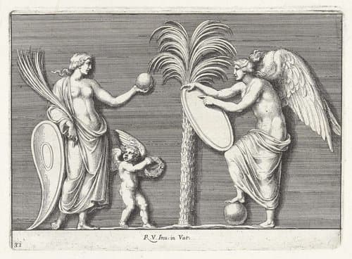 Venus, Amor en Victorie by Pietro Sante Bartoli