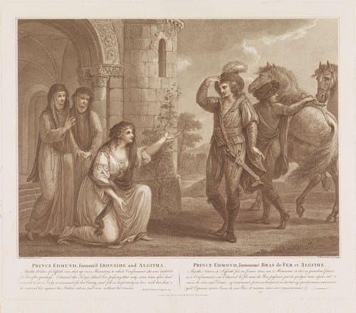 Prince Edmund, furnam'd ironside and Algitha by Francesco Bartolozzi
