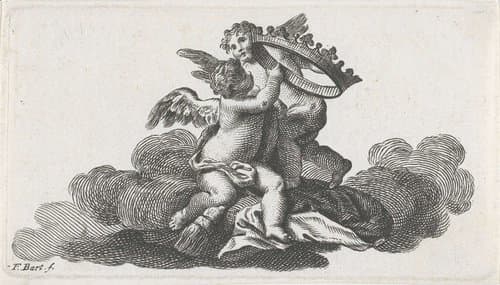 Twee putti by Francesco Bartolozzi
