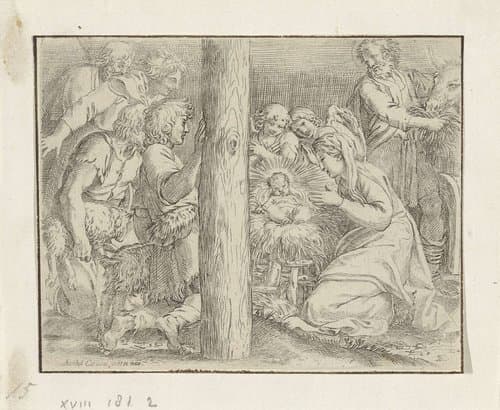 Aanbidding door de herders by Annibale Carracci