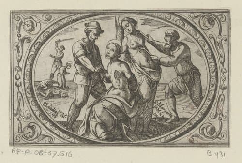 Imagini di moltes vergini Rom nel martirio by Antonio Tempesta