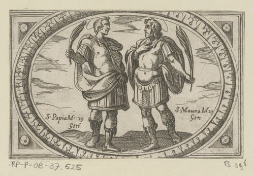 H. Papias en H. Maurus by Antonio Tempesta