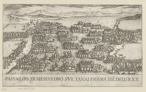 Passaggio di Alessandro sul Tanai by Antonio Tempesta