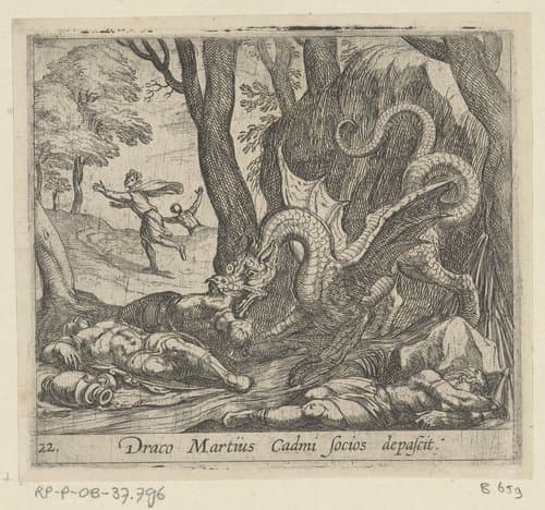 Draco Martius Cadmi Socios depascit by Antonio Tempesta