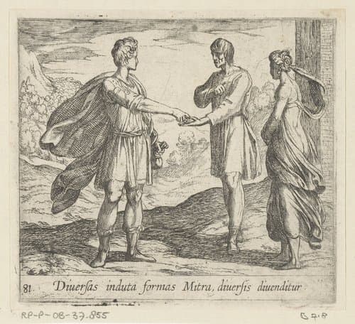Erysichthon verkoopt zijn dochter by Antonio Tempesta