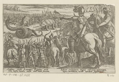 Diverse jacht- en strijdscènes by Antonio Tempesta