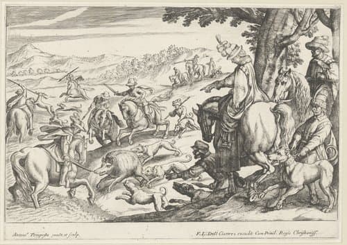 Jacht op everzwijn en hert by Antonio Tempesta