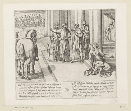 Gonzalo Gustos bezoekt Ruy Velazquez om genoegdoening te beloven voor de daden van zijn zoon by Antonio Tempesta