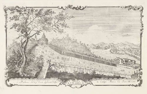 De Beata Vergine Maria kerk op de Monte Berico bij Vicenza by Cristoforo dall'Acqua