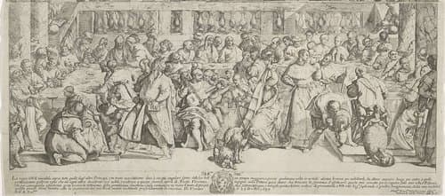 Christus op de bruiloft te Kana (onderste deel) by Giovanni Battista Vanni