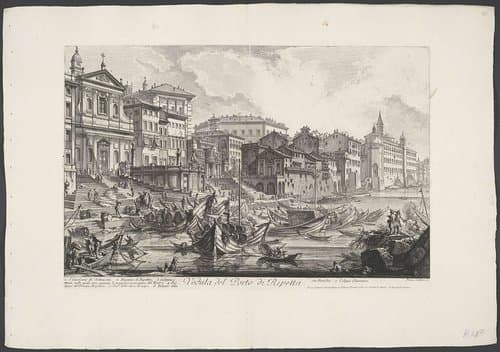 Porto di Ripetta te Rome by Giovanni Battista Piranesi