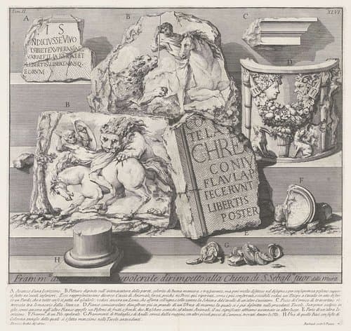 Archeologische vondsten in en rond Rome by Giovanni Battista Piranesi