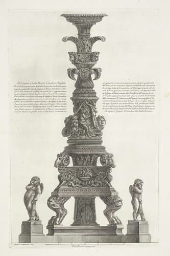 Vasi, candelabri, cippi, sarcofagi, tripodi, lucerne, ed ornamenti antichi disegn. ed incisi dal cav. Gio. Batta Piranesi by Giovanni Battista Piranesi