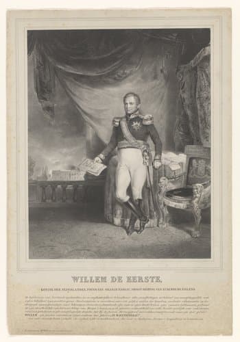 Portret van Willem Frederik I, koning der Nederlanden by Théodore Fourmois