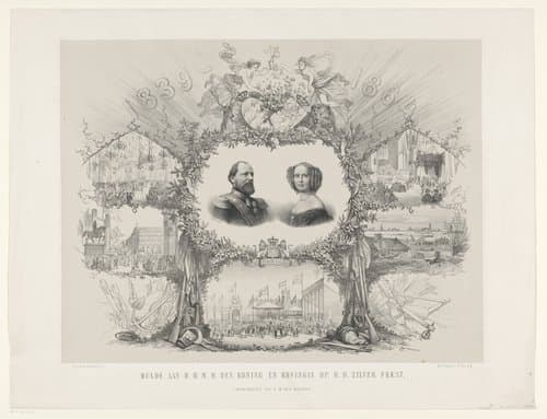 Hulde aan H.H.M.M. den Koning en Koningin op H.D. Zilver Feest by Martinus Antonius Kuytenbrouwer jr.