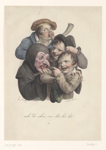 Struiken op een aarden wal by Jean Alexis Achard