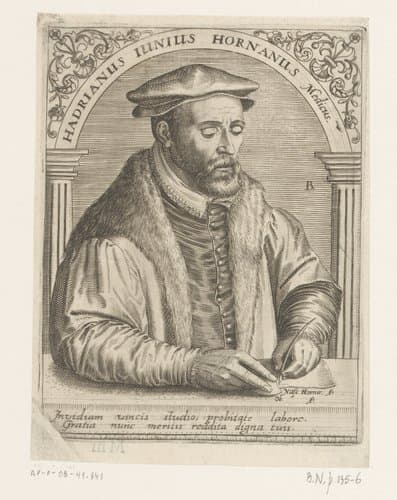 Serie portretten van vijftiende- en zestiende-eeuwse geleerden by Robert Boissard