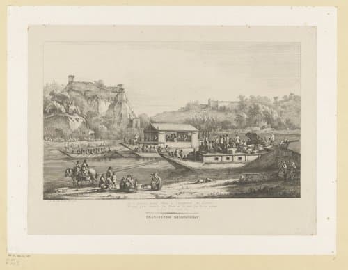 Reis van Pius VII over de Saône by Jean Jacques de Boissieu