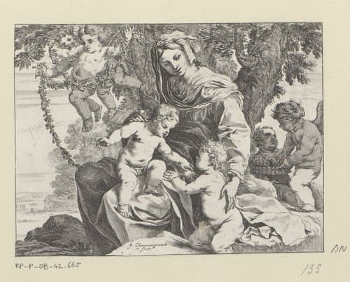 Maria met Kind en Johannes de Doper by François Chauveau