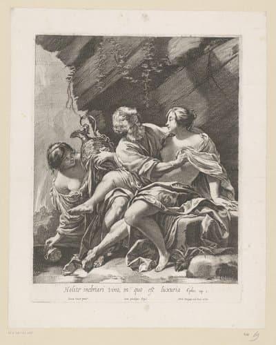 Lot dronken gevoerd door zijn dochters by Michel Dorigny
