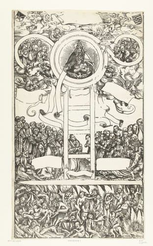 Reis van de ziel naar God en hel volgens Bonaventura by Lucas Cranach (I)