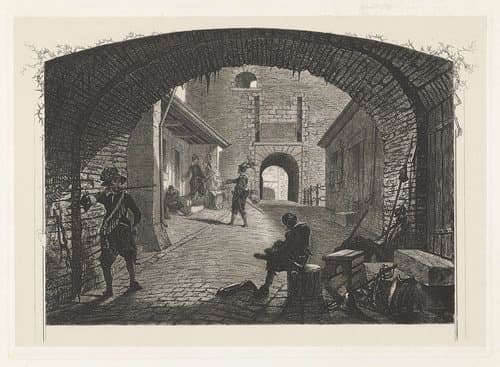 Binnenplaats by Martinus Antonius Kuytenbrouwer jr.
