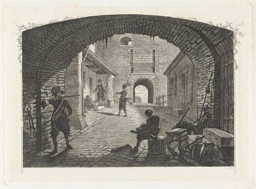 Binnenplaats by Martinus Antonius Kuytenbrouwer jr.