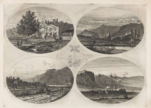 Gezicht op Ouren by Martinus Antonius Kuytenbrouwer jr.