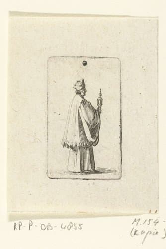 Priester met monstrans by Jacques Callot