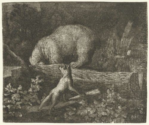 Bruun de beer in de val by Allaert van Everdingen