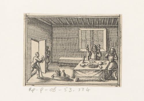 Man komt vertrek binnen waar man en vrouw met dichtgestopte oren aan tafel zitten
