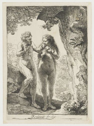 Adam en Eva by Rembrandt van Rijn