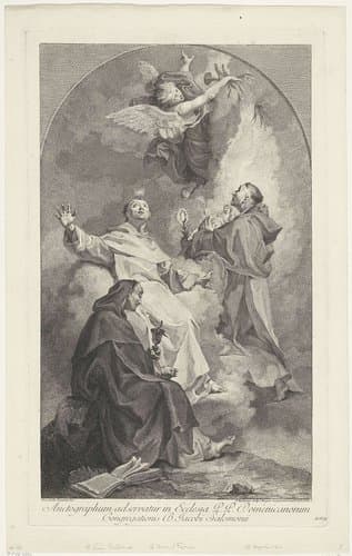 Drie Dominicaanse heiligen by Francesco Bartolozzi