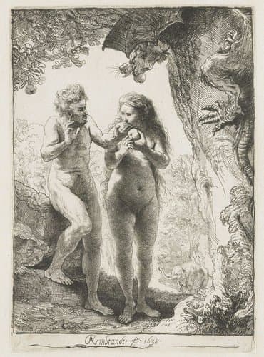 Adam and Eve by Rembrandt van Rijn