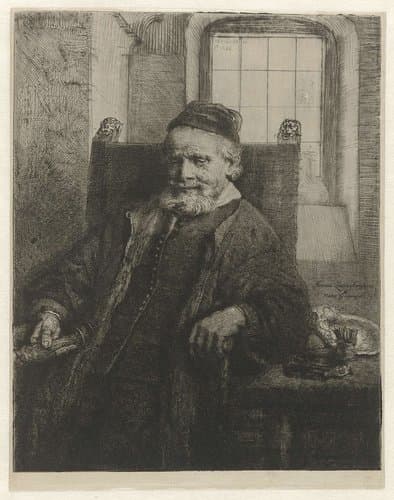Jan Lutma, goldsmith by Rembrandt van Rijn