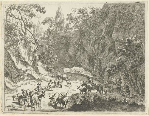 Landschappen met herders en vee by Johannes Gronsveld