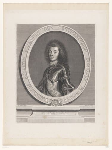 Portret van Lodewijk August van Bourbon by Pierre Drevet