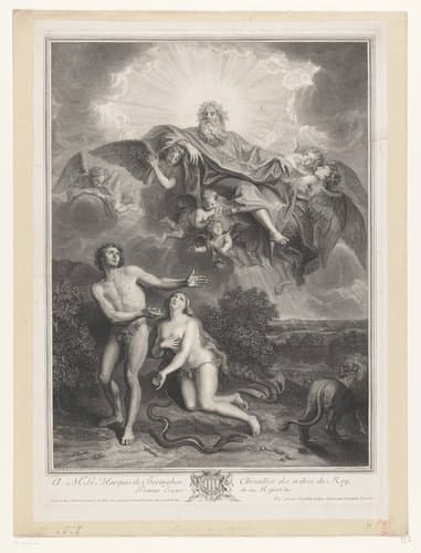 Adam en Eva by Pierre Imbert Drevet