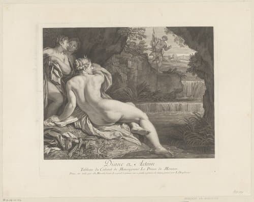 Diana en Actéon by Louis Desplaces